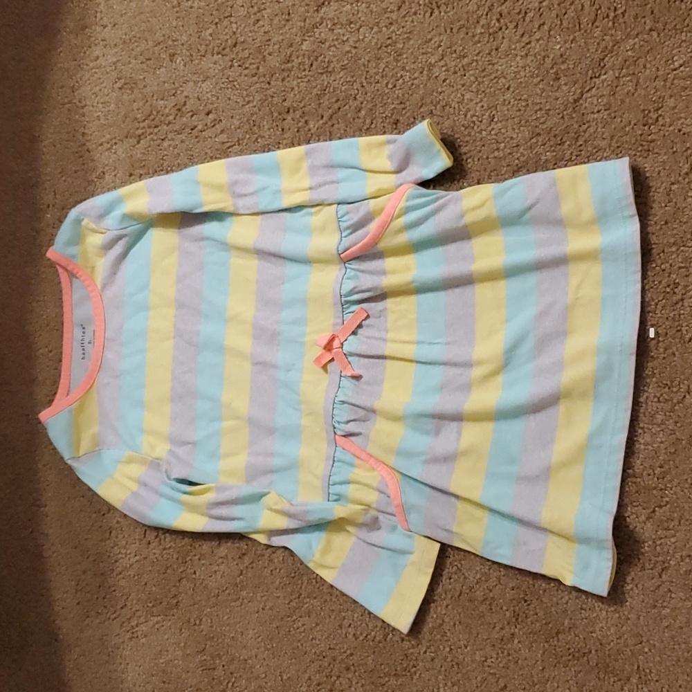 Purple, blue, and yellow long sleeved dress 5t